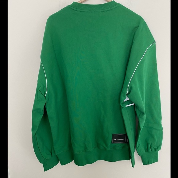 NEW We11done Green Reflective Logo Sweatshirt - Picture 6 of 8